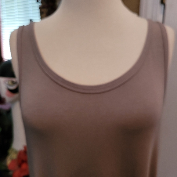 LOGO Lori Goldstein Maxi Dress Solid Gray Grey Size M Medium - Picture 4 of 8